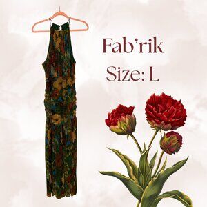 Fab’rik Shimmer Drop-Waist Maxi Dress | Size L